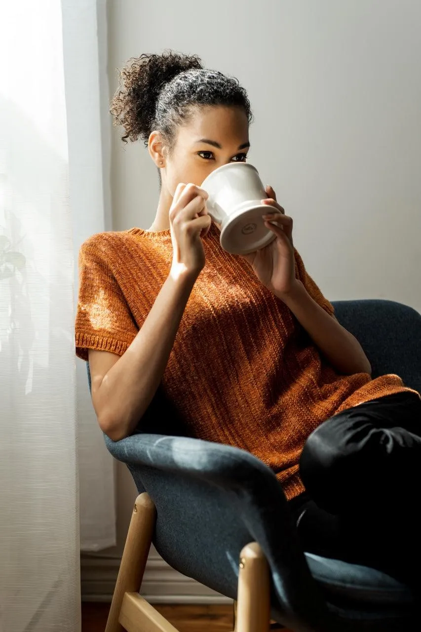 Vertiligne | Pullover short sleeves - Free knitting pattern