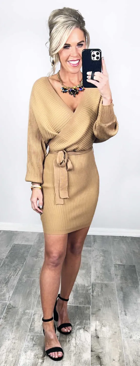 Want Your Digits Sweater Dress - Multiple Colors