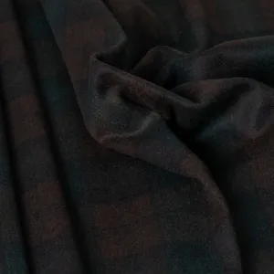 Wine & Green Flannel Tartan Fabric 2336