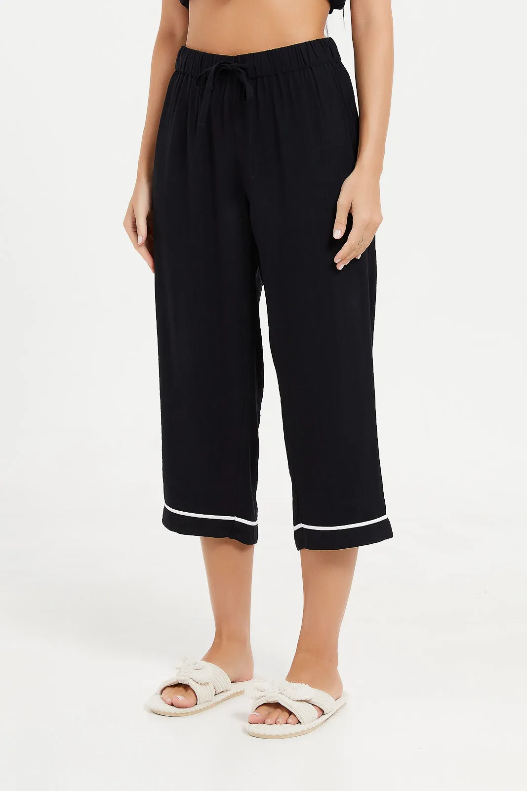 Women Black Pajama Set (Piece)