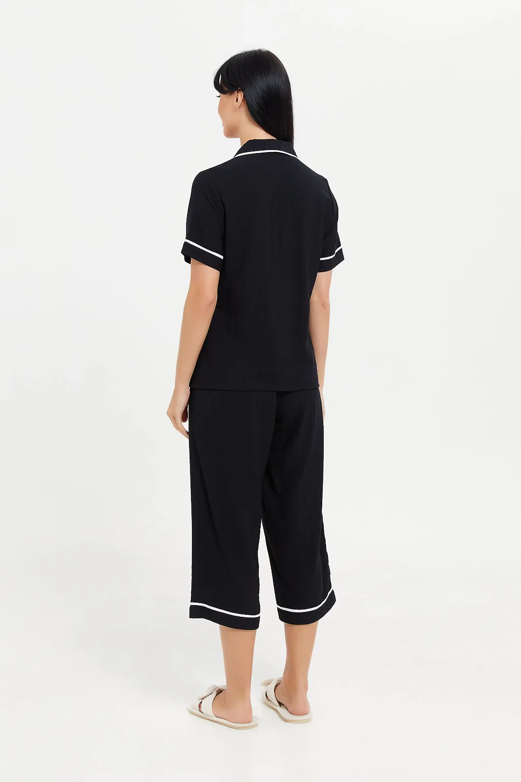 Women Black Pajama Set (Piece)