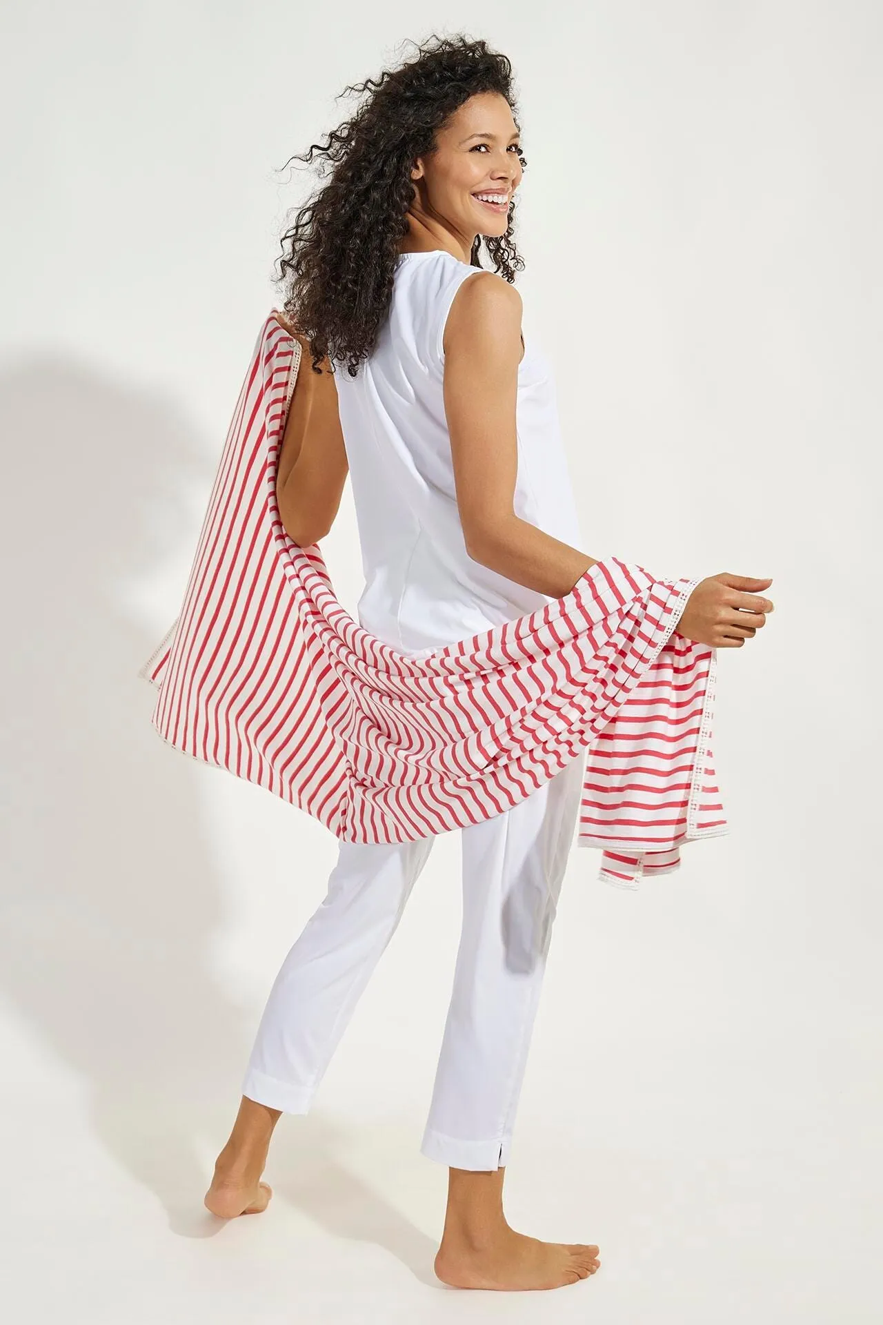 Women's Bodrum Sun Shawl  |  Radiant Coral