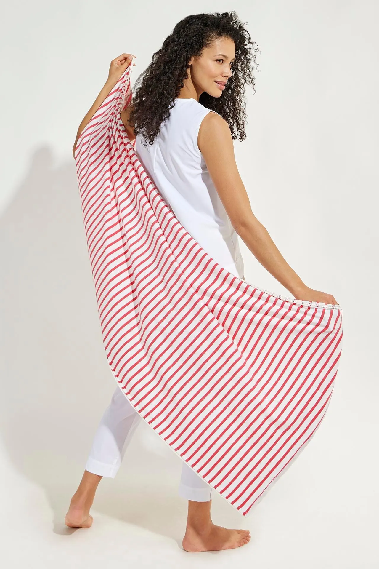 Women's Bodrum Sun Shawl  |  Radiant Coral