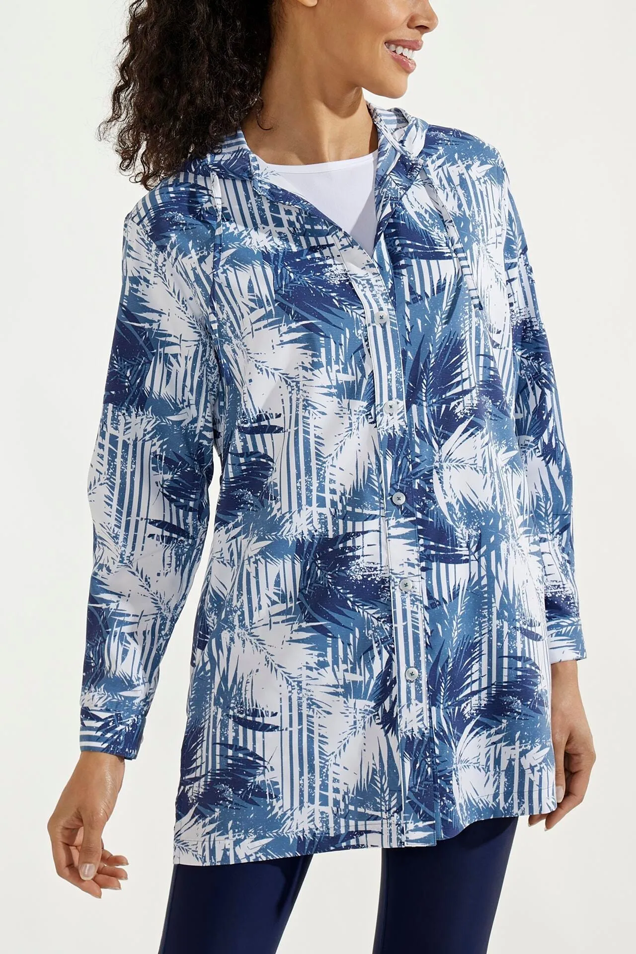 Women's Iztapa Beach Shirt  |  Bora Blue Coastal Stripe