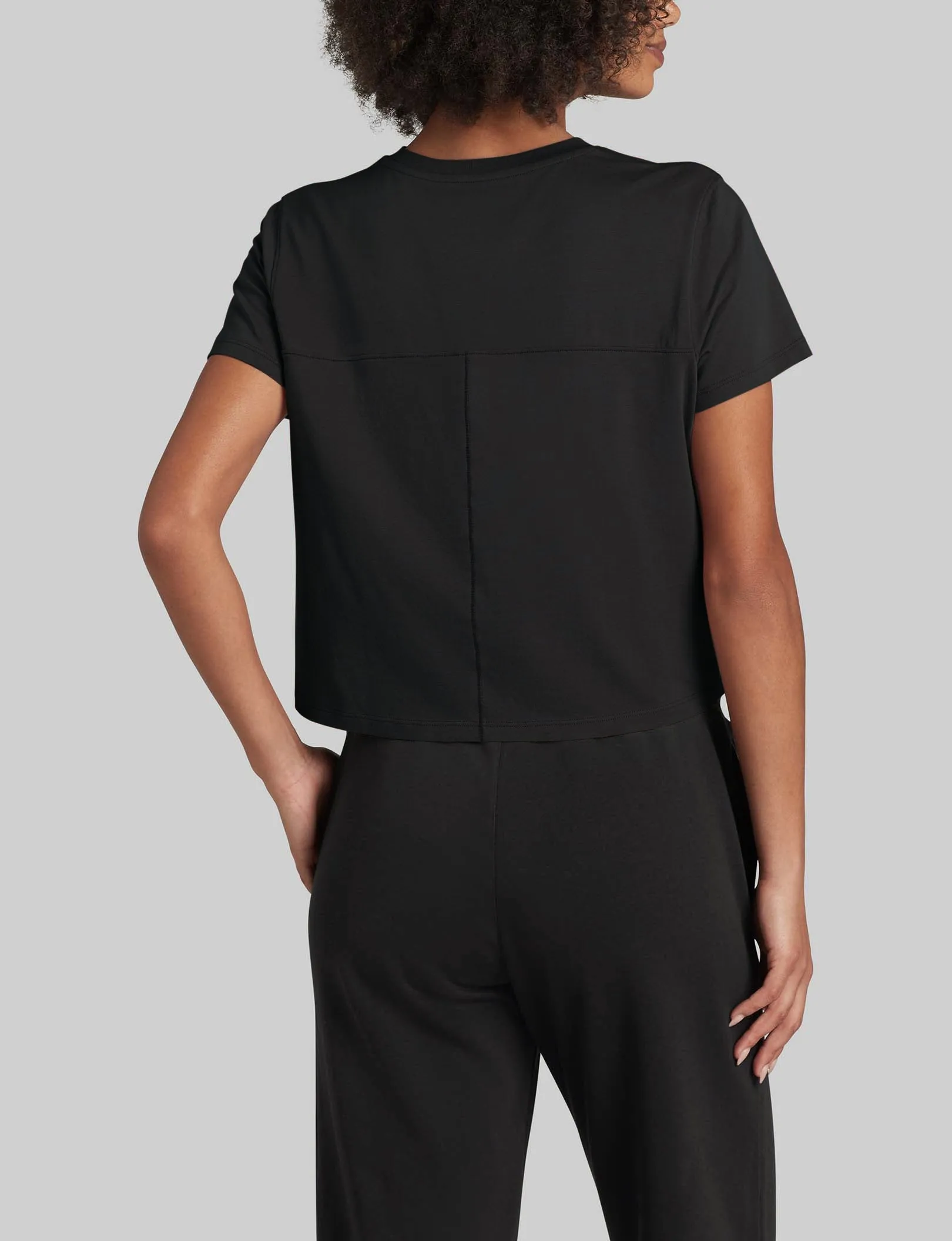 Women's Second Skin Not-Too-Cropped Crew Neck Tee