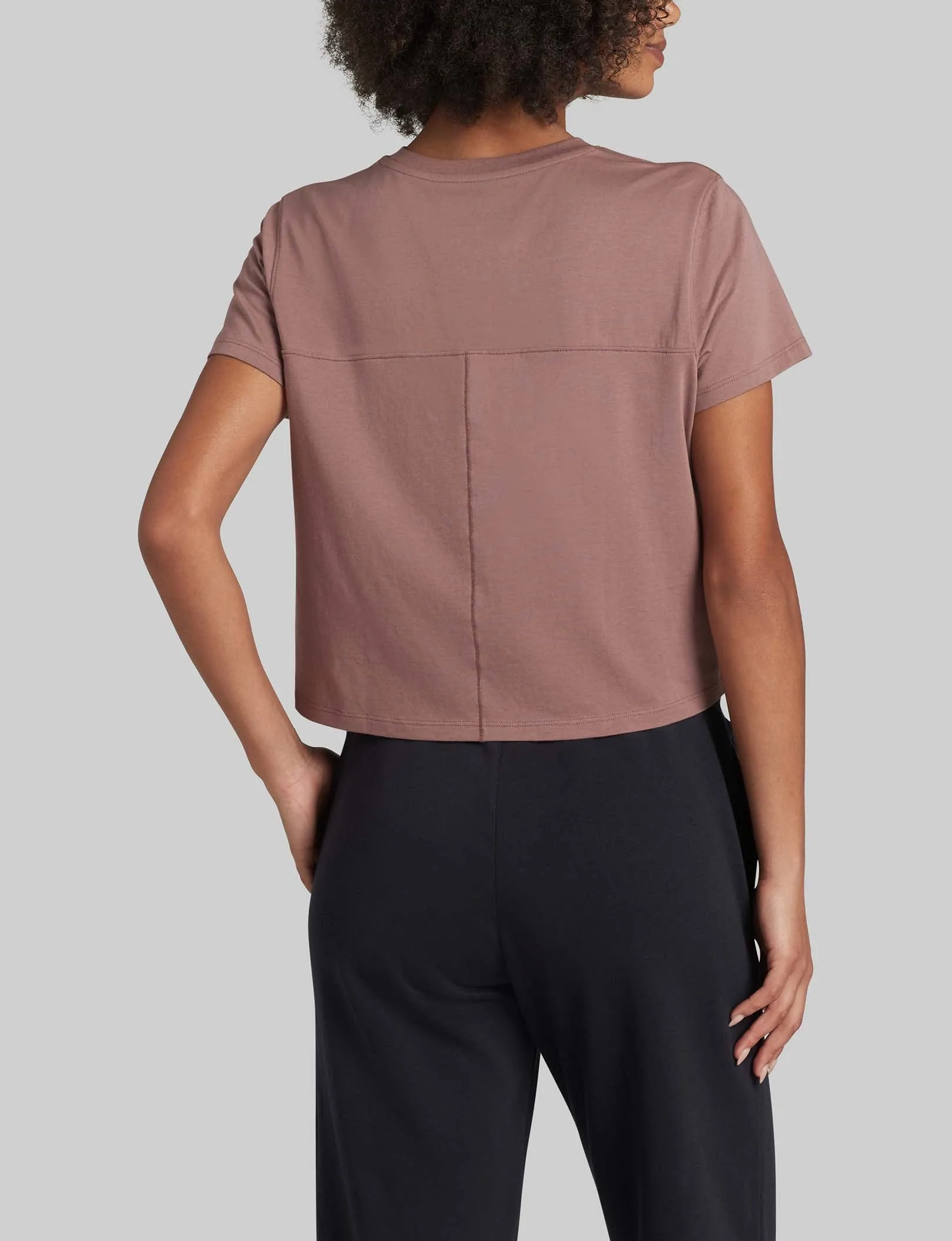 Women's Second Skin Not-Too-Cropped Crew Neck Tee