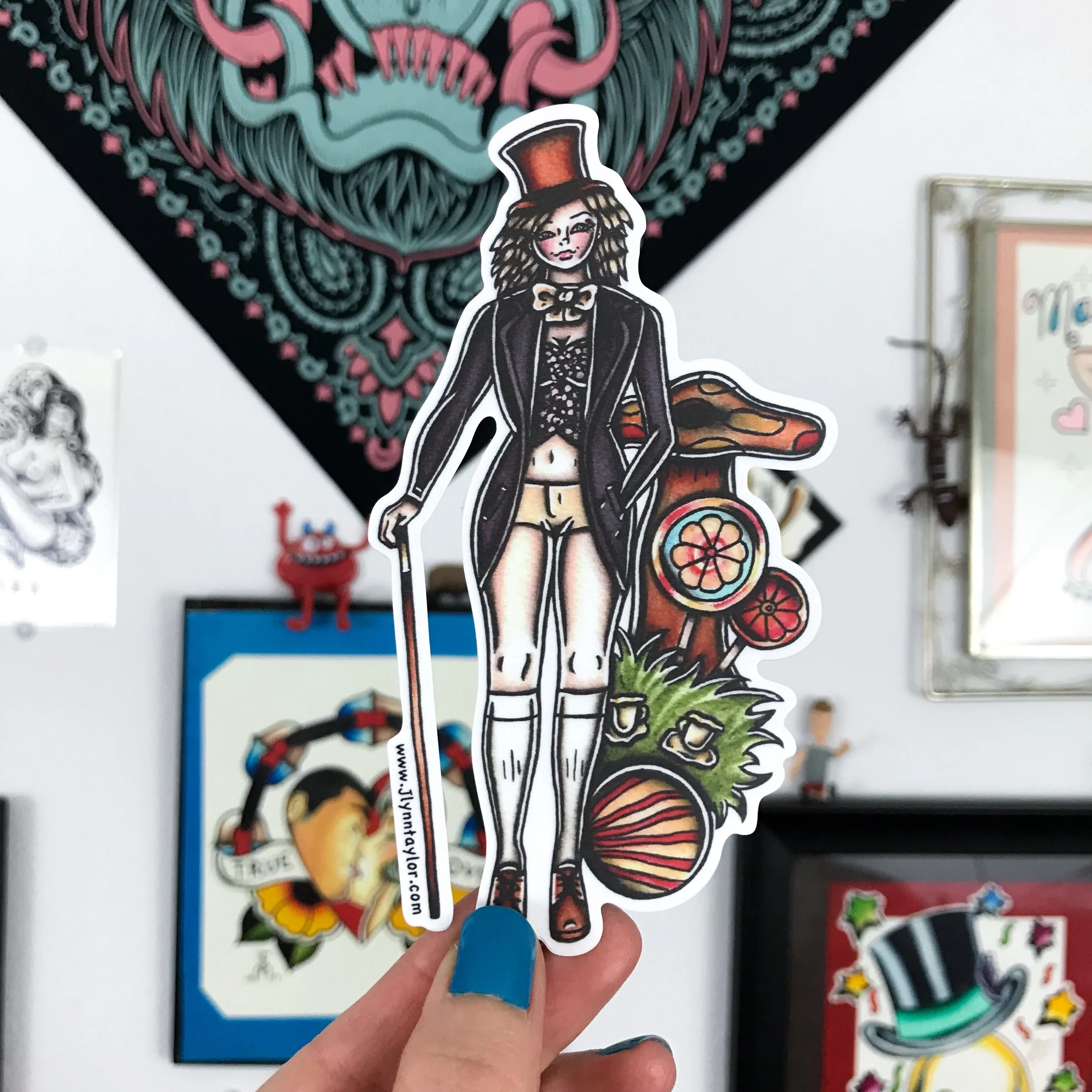 Wonka Pinup Sticker